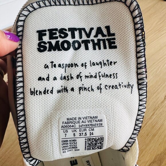 Converse Chuck Taylor All Star Move Fruits Floral 7 Womens Shoes Sneaker A06064C - Picture 13 of 14